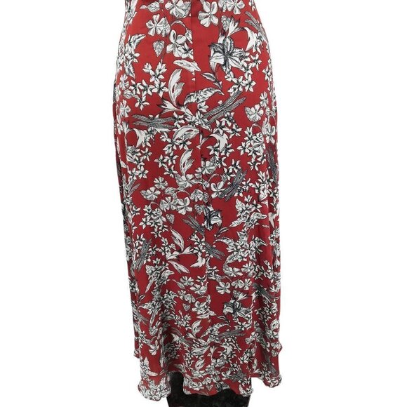 Lulus More Flower To Ya Rust Deep V Neck Open Spaghetti Strap Back Maxi Dress S - Picture 10 of 11